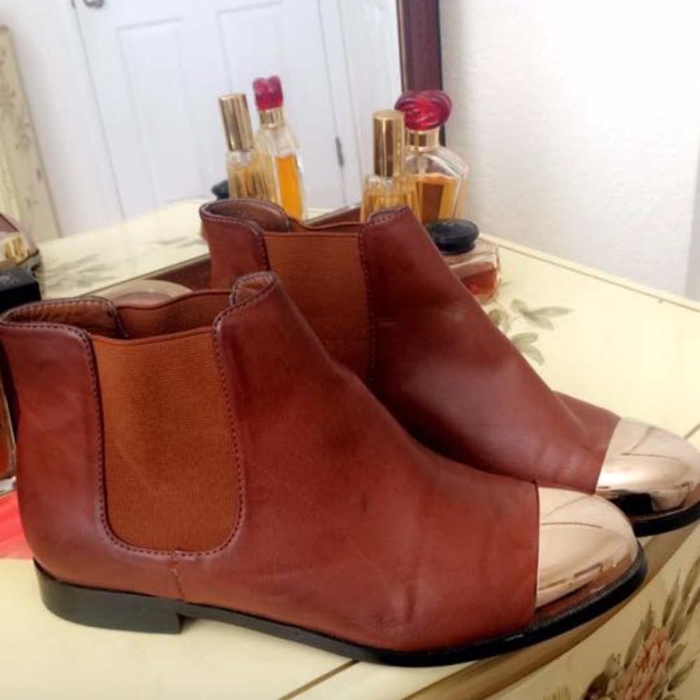 Urban Outfitters Gold Tip Booties